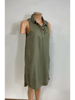 Green Safari Shirt Dress Womens XS New